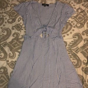 Fit and flare stripped dress